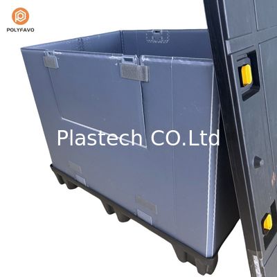 الصندوق الأزرق القابل للطي من البلاستيك لأجل التخزين والتغليف المخصص