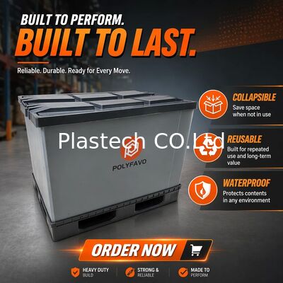 صندوق علب قابلة للطي 1200x800ملم PP علف العسل الحاوية قابلة للطي 4-الطرق دخول التبخير مجانا قابل للإرجاع للوجستيات الغذائية السيارات