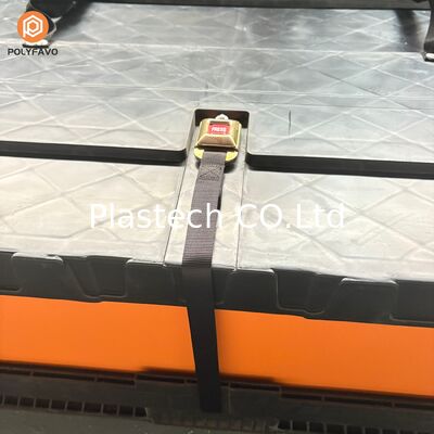 صندوق قابلة للطي للتخزين والنقل، صندوق حاويات قابلة للطي قابلة للتراص الثقيل، حاوية حاوية بالبلاستيك مع غطاء وقاعدة