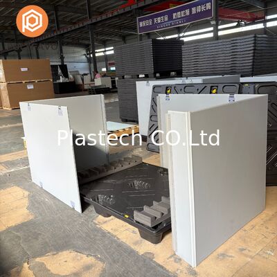 Coaming Box C Type Two Panel Design, EVA Foam Lining Collapsible Pallet Box, Foldable Sleeve Container Custom Logo Print