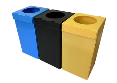 إعادة تدوير صندوق النفايات طوي PP المموج مربع